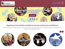 Tablet Screenshot of kuopionkonservatorio.fi